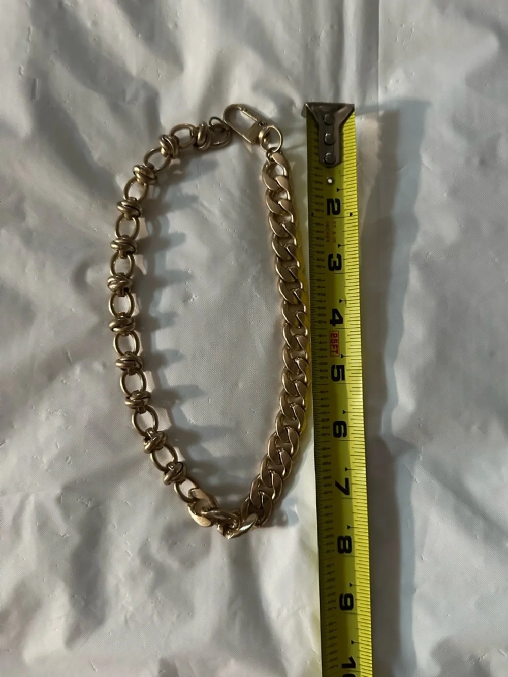 Gold Tone Mixed Link Chain Necklace - Jewelry